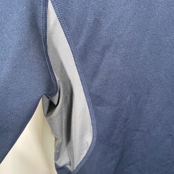 Nike Pro Combat Dri Fit Fitted Shirt Mens Large Mock Neck L/S Blue Gray - Picture 5 of 8